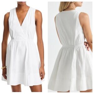 Derek Lam 10 Crosby White Tia Cotton Poplin Mini Dress Size 4 NWT